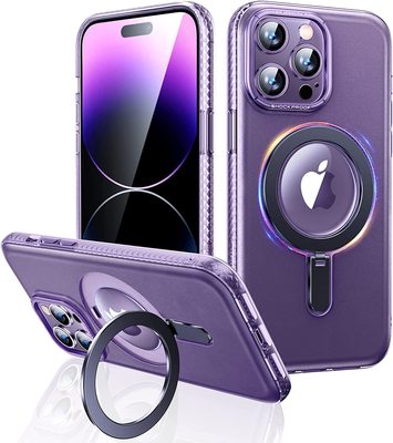 2022 Magnetic Metal Kickstand Matte Case for iPhone Series