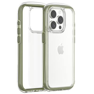 For iPhone 15 Pro TPU+PC+TPE Case -Dark Green