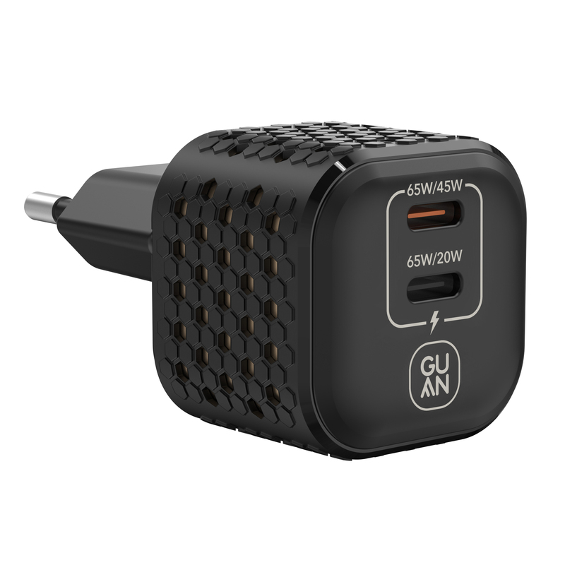 Ultra Compact 65W - 2C GaN Mini Charger-BLACK-EU