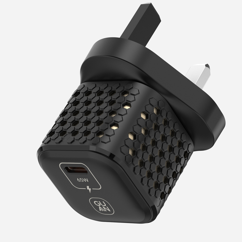 Ultra Compact 65W - 1C GaN Mini Charger-BLACK-UK